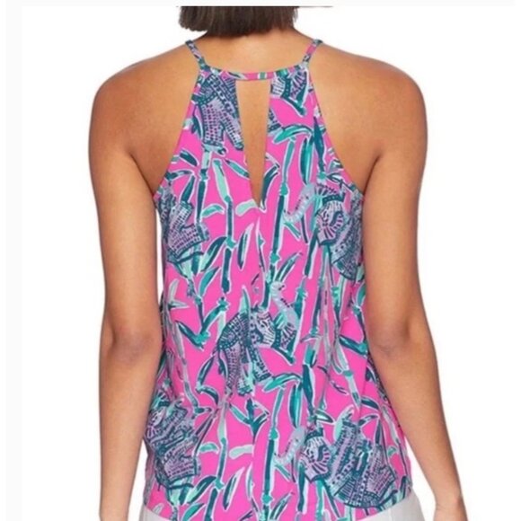 Lilly Pulitzer NWOT Size XS Pink Elephant Sleeveless Top - Picture 8 of 12